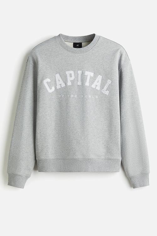 Loose fit sweatshirt - grey marl/capital 