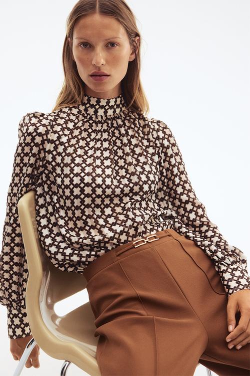 Belt-detail trousers - brown