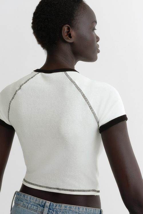 Cropped t-shirt - white