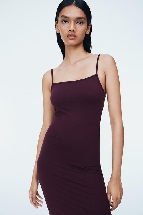 Maxi strappy dress - burgundy