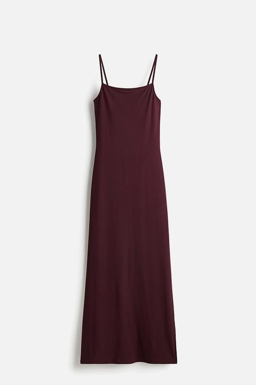 Maxi strappy dress - burgundy