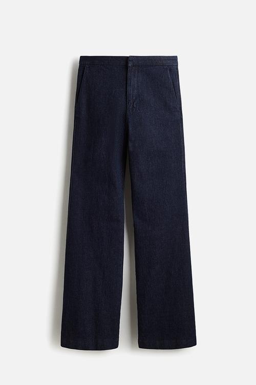 Flared high jeans - dark denim blue