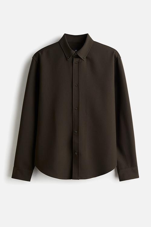Relaxed fit twill shirt - green
