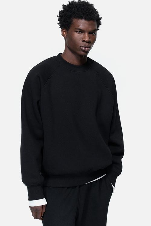 Oversized fit sweatshirt - black
