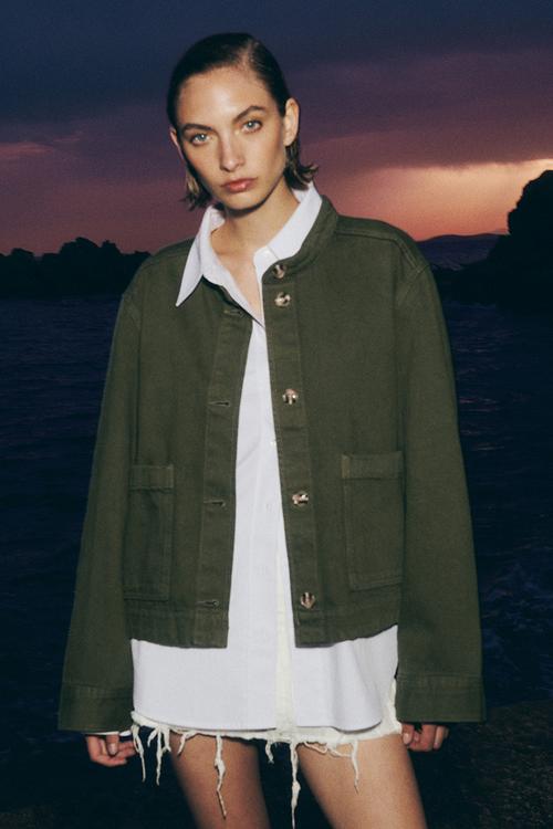 Twill jacket - green