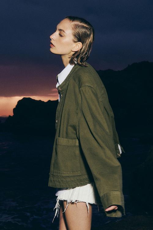 Twill jacket - green