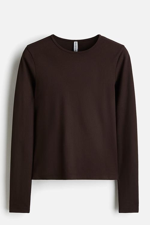 Soft jersey top - brown