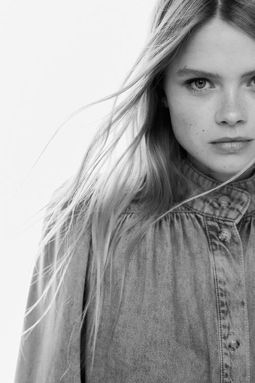Oversized denim shacket - denim grey