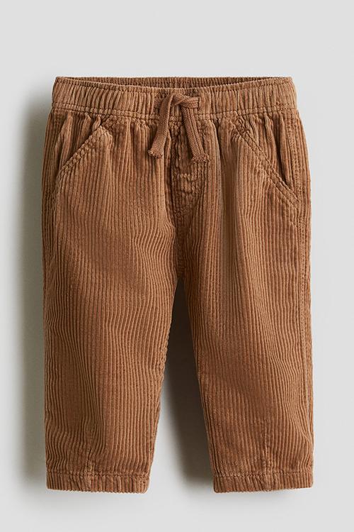 Cotton corduroy trousers - brown