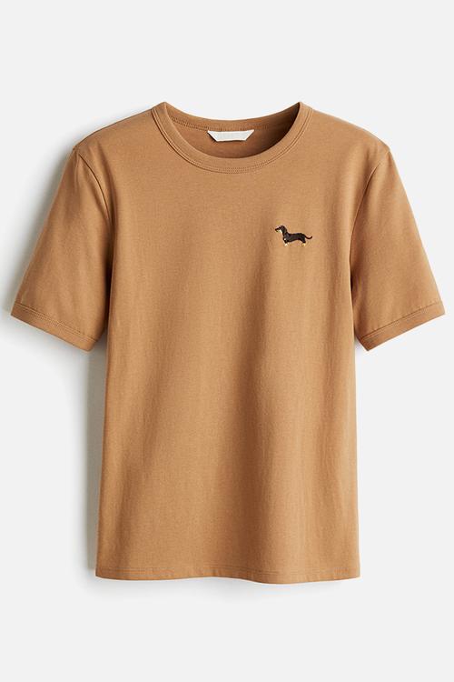 Cotton T-shirt - beige