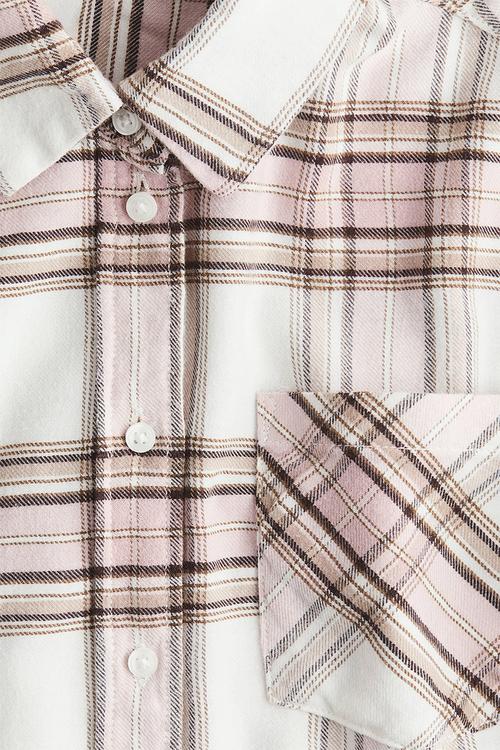 Flannel shirt - white/checked