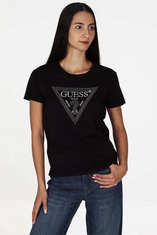 SS CN KRYSTAL TRIANGLE TEE - Jet Black A996