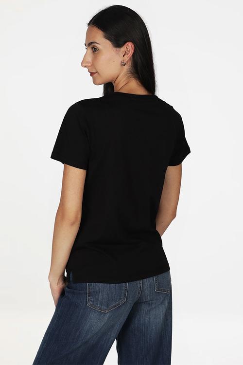 SS CN KRYSTAL TRIANGLE TEE - Jet Black A996