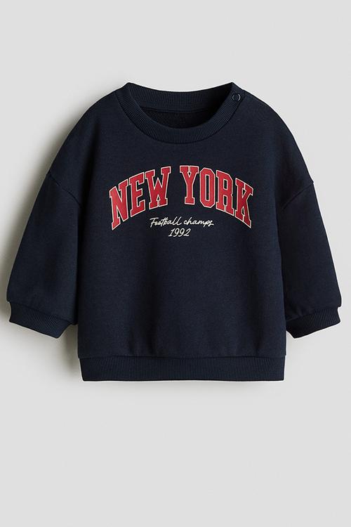 Printed sweatshirt - navy blue new york