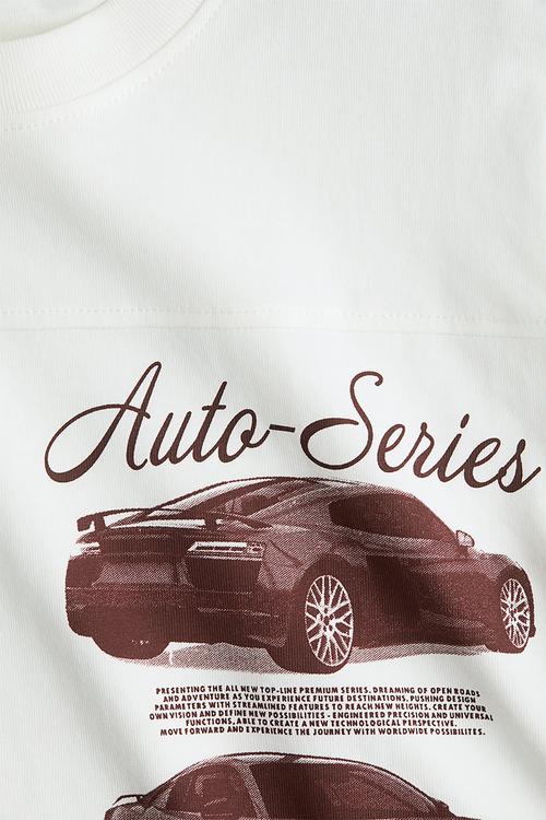 Oversized printed T-shirt - white/auto-series