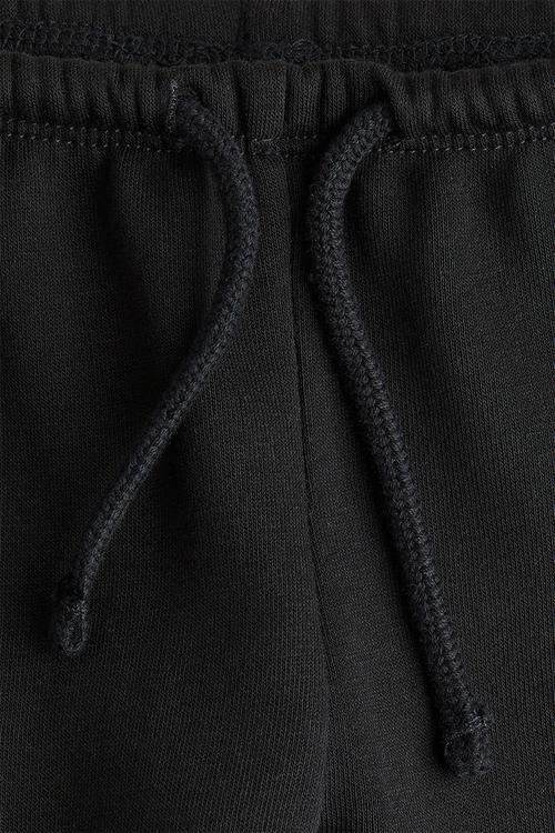 Brushed-inside joggers - black