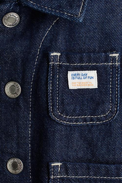 Loose-fit denim overshirt - dark denim blue