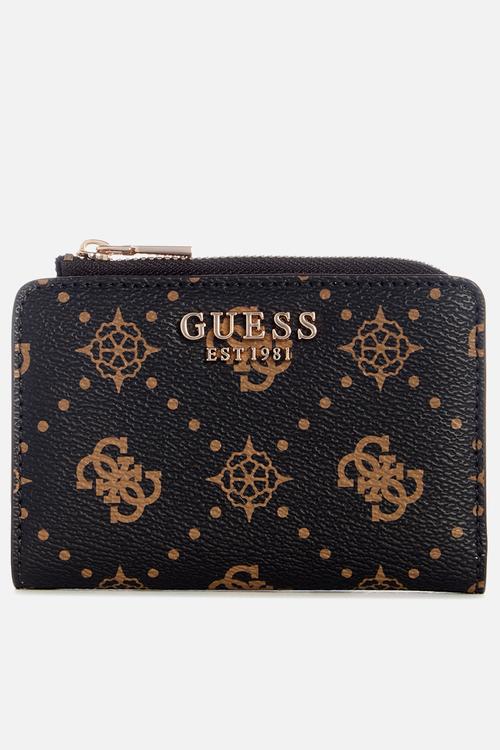 Carrie logo sling zip card case- espresso logo