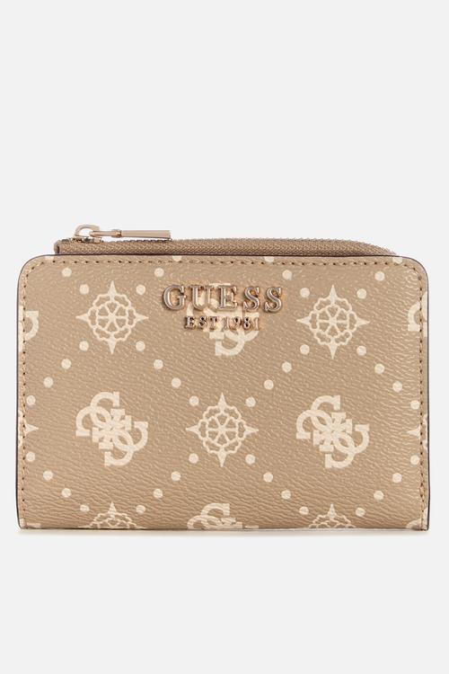 Carrie logo sling zip card case- biscotti logo