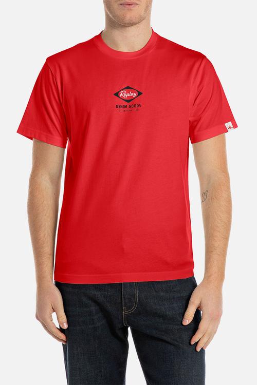 Crew-Neck T-shirt - Heritage Print - Red