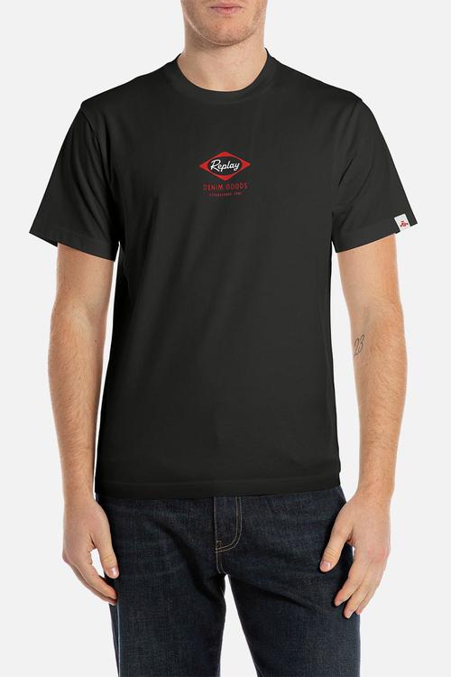 Crew-Neck T-shirt - Heritage Print - Black