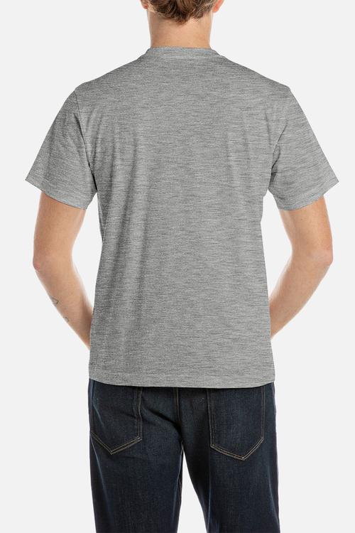 Crew-Neck T-shirt - Heritage Print - Grey