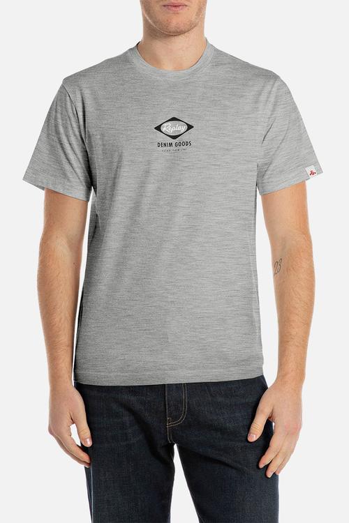 Crew-Neck T-shirt - Heritage Print - Grey