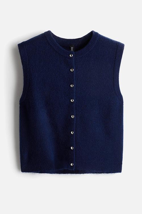 Knitted waistcoat - dark blue