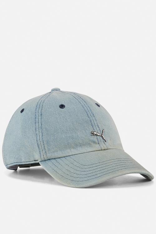 Wardrobe ess metal dad cap- faded denim
