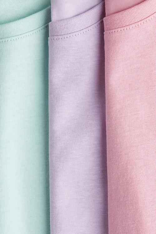 3 pack cotton jersey tops - multi