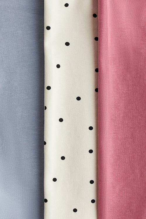 3 pack cotton cycling shorts - pink spotted