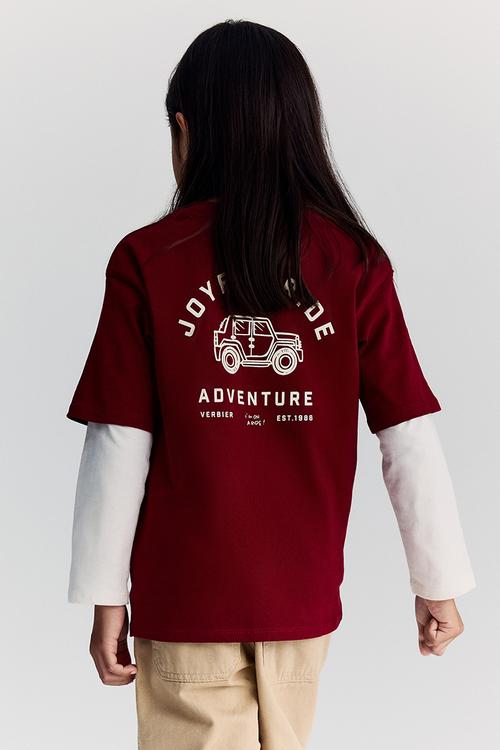 Printed T-shirt - red/joyful ride 