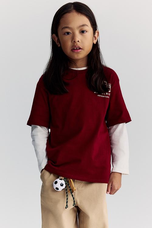 Printed T-shirt - red/joyful ride 