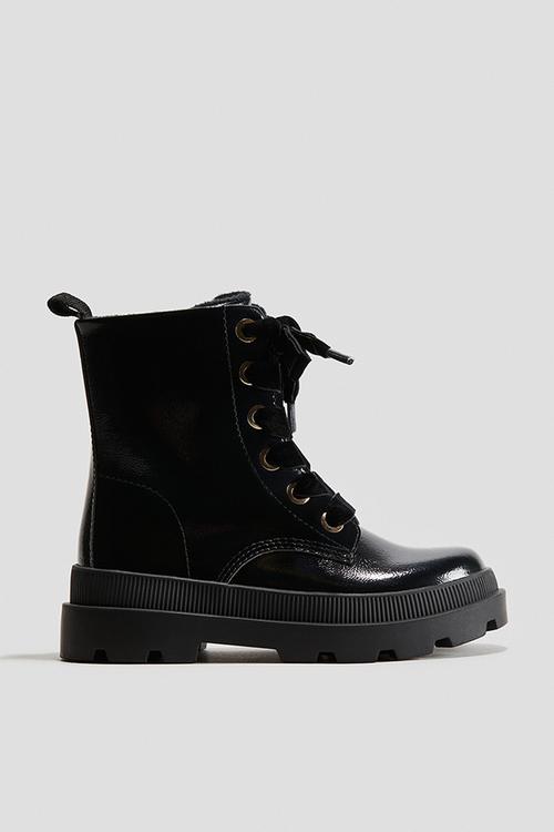 Lace-up boots - black