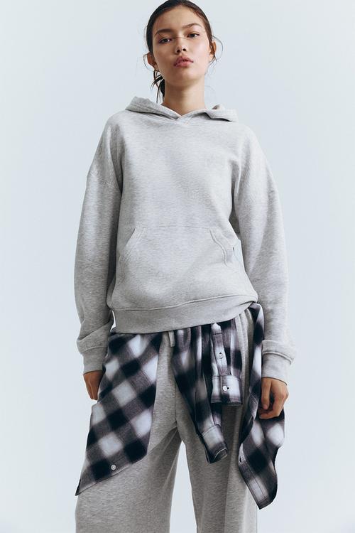 Hoodie - light grey marl