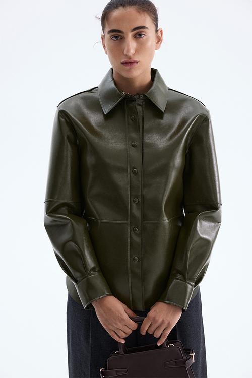 Coated shirt - dark  green