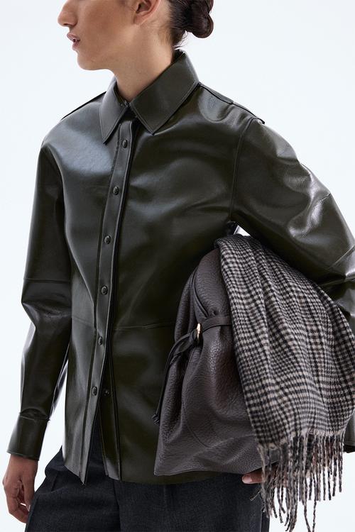 Coated shirt - dark  green