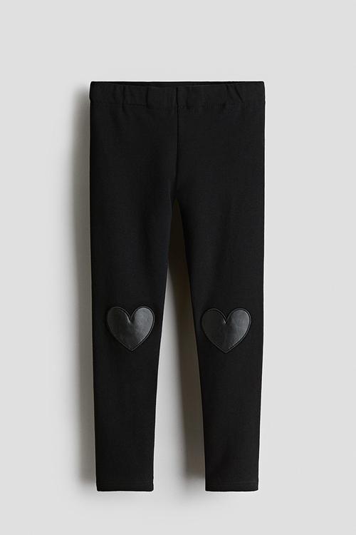 Leggings - black hearts
