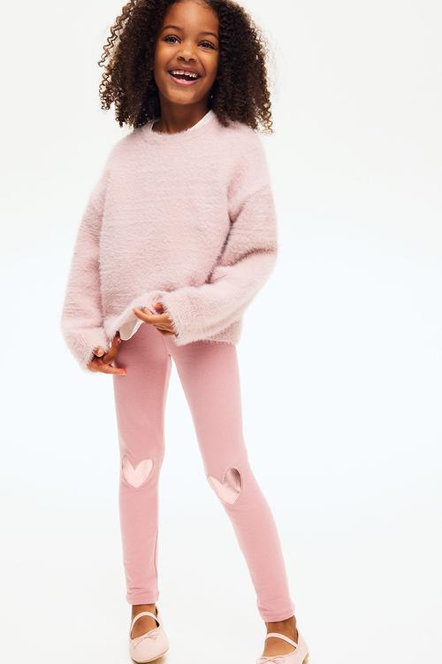 Leggings - pink hearts