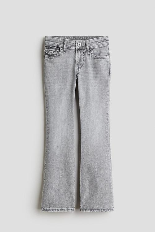 Flared leg low jeans - light denim grey