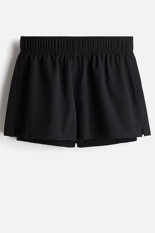 Double-layered running shorts with drymove™ - black