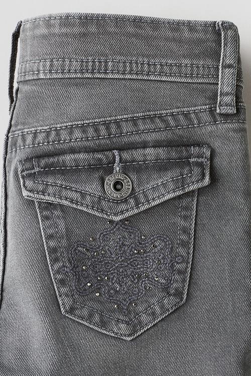 Flared leg low jeans - denim grey 
