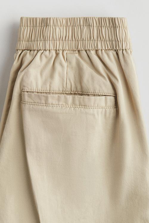Loose-fit cotton chinos - light beige