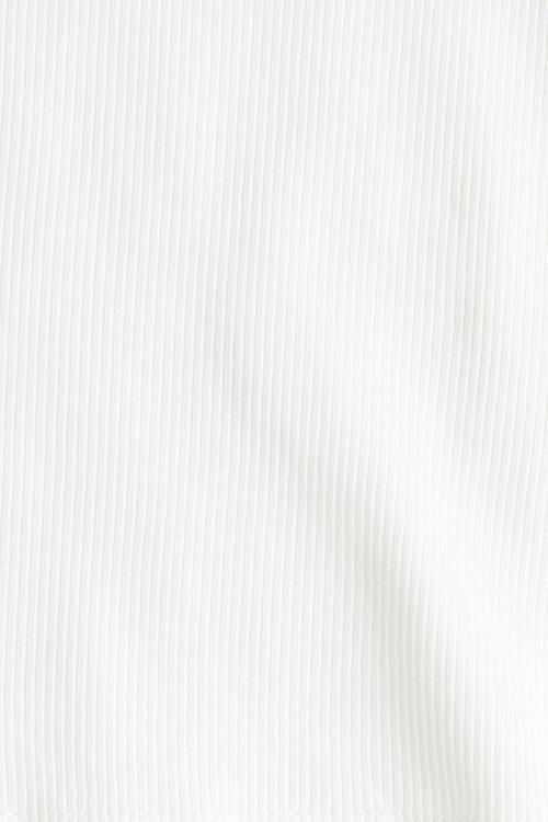 Overlock-detail cotton top - white