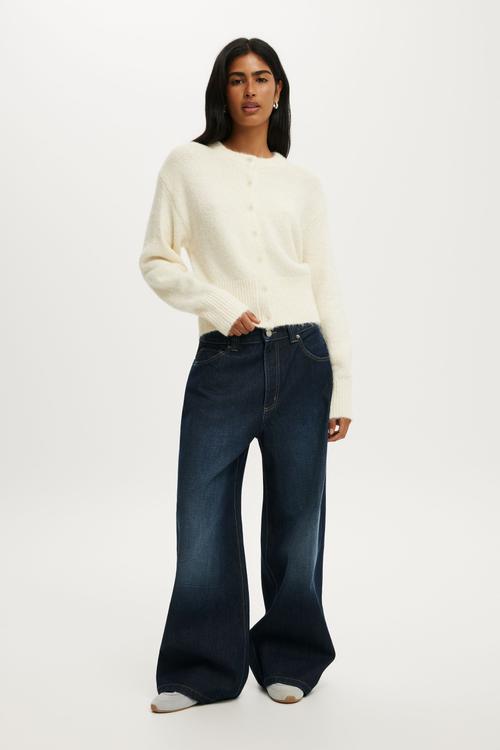 Luxe dreamy crew cardi - honey cream