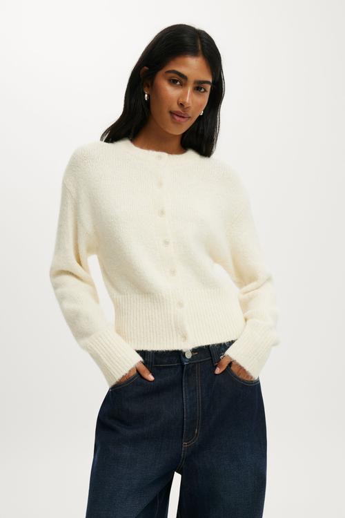 Luxe dreamy crew cardi - honey cream