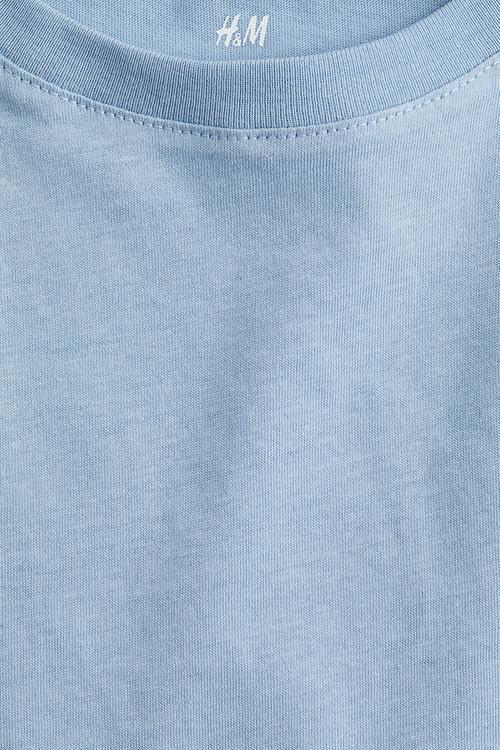 Cotton jersey T-shirt - light blue