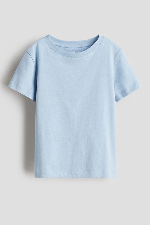 Cotton jersey T-shirt - light blue