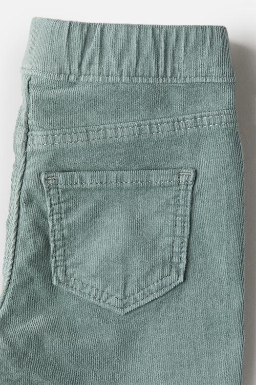 Flared corduroy treggings - dusty green