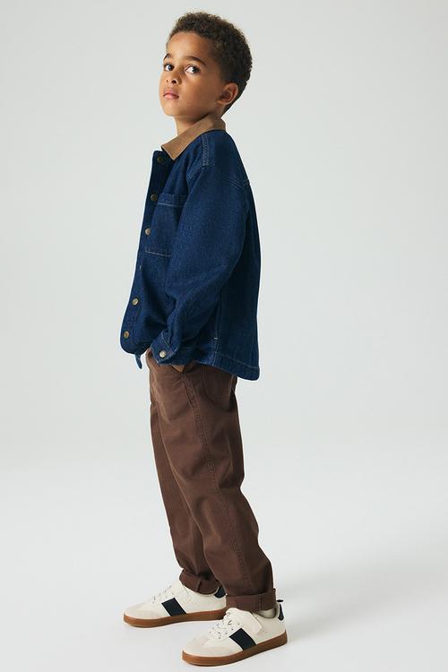 Cotton twill trousers - brown